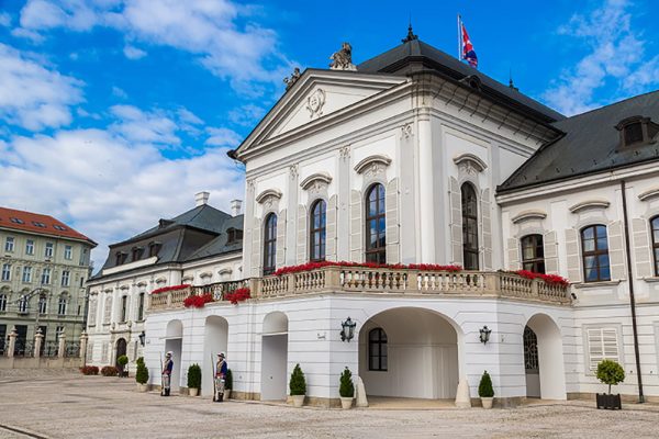 Grassalkovichov palace in Bratislava in a summer day, Slovakia