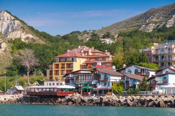 Summer landscape of Balchik town, coast of the Black Sea, Varna region, Bulgaria